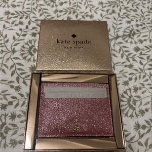 Kate Spade Rose Glitter Card Holder